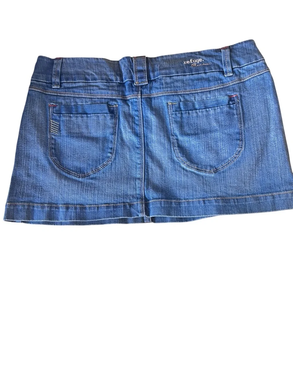 refuge Blue Denim Mini Skirt